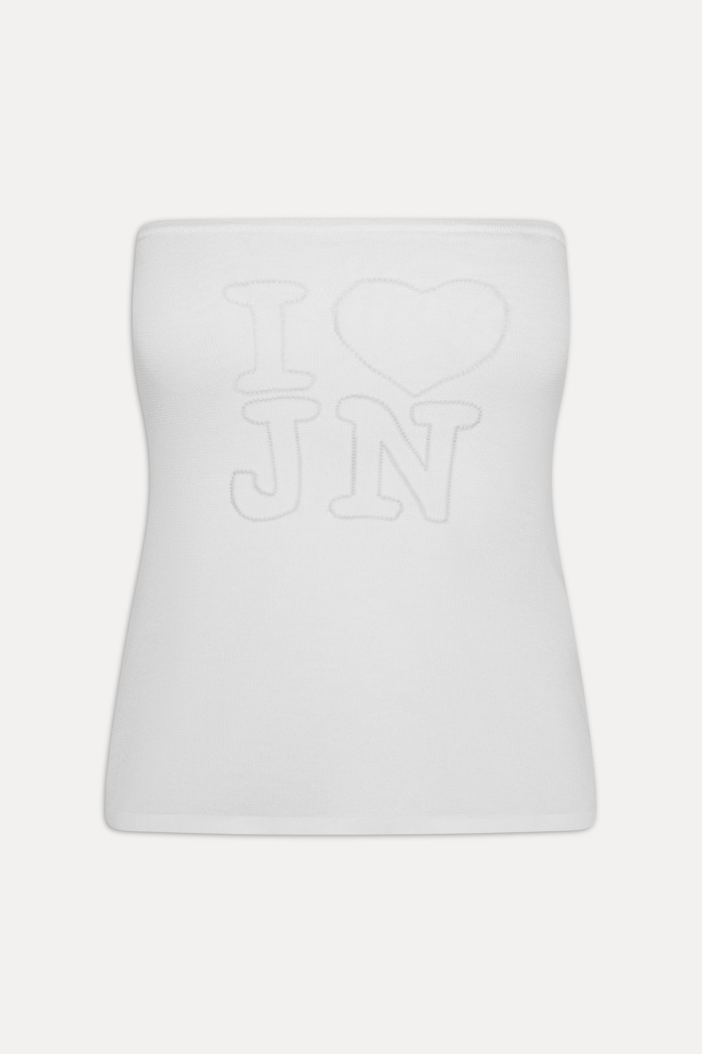 X Jennie Margot Knit Tube Top - Optic White - Image 3