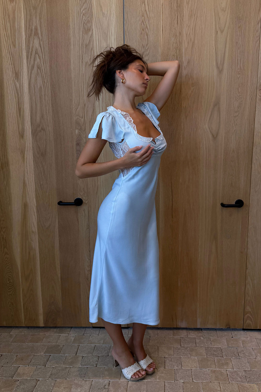 Delicate Lace Midi Dress - Angel's Breath - Image 2