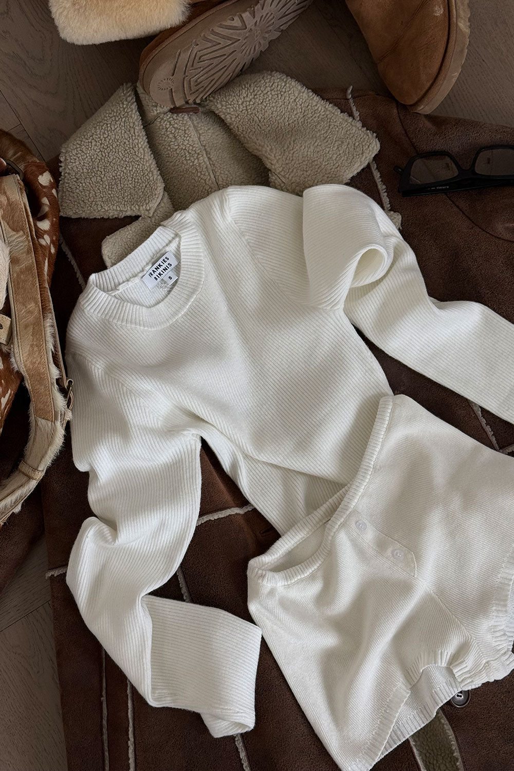 Alternative view of Bradley Knit Booty Shorts - White