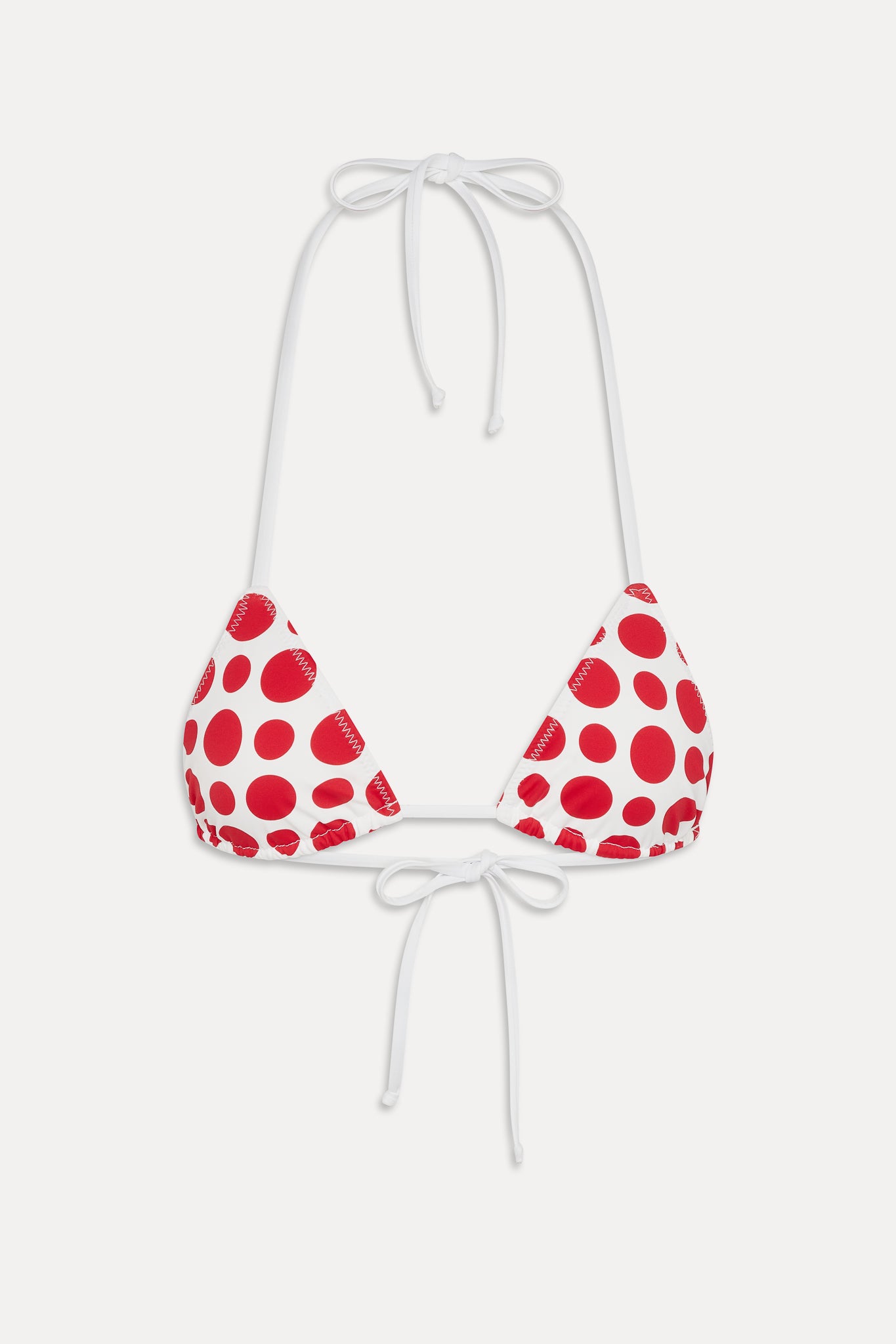Nick Triangle Halter Bikini Top - Red Dottie - Image 3
