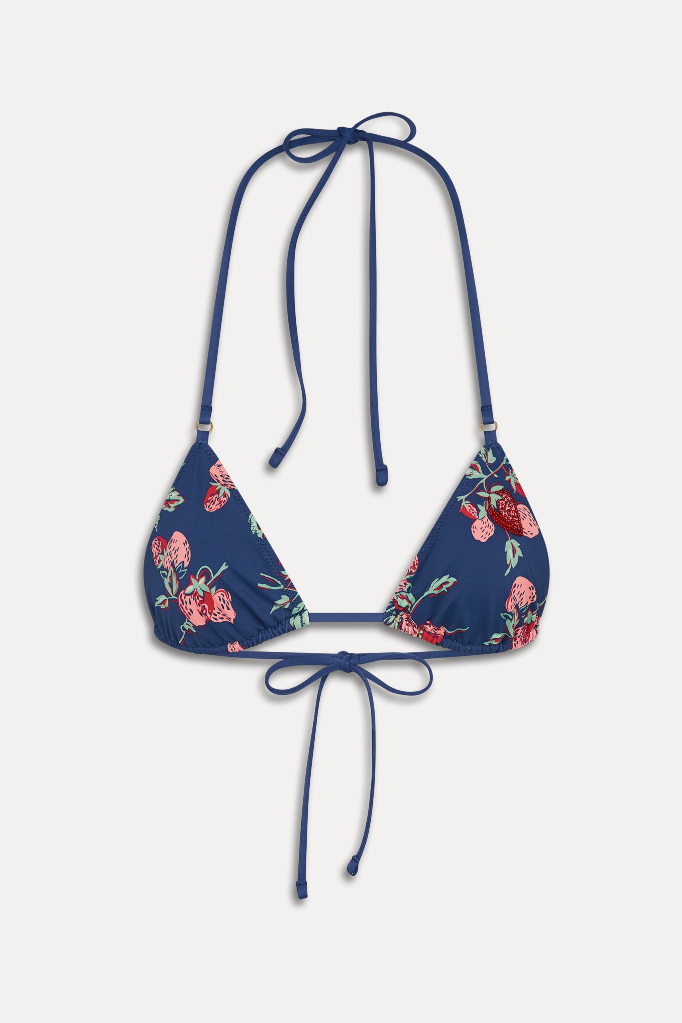 Nick Beaded Triangle Bikini Top - Strawberry Patch - Image 3