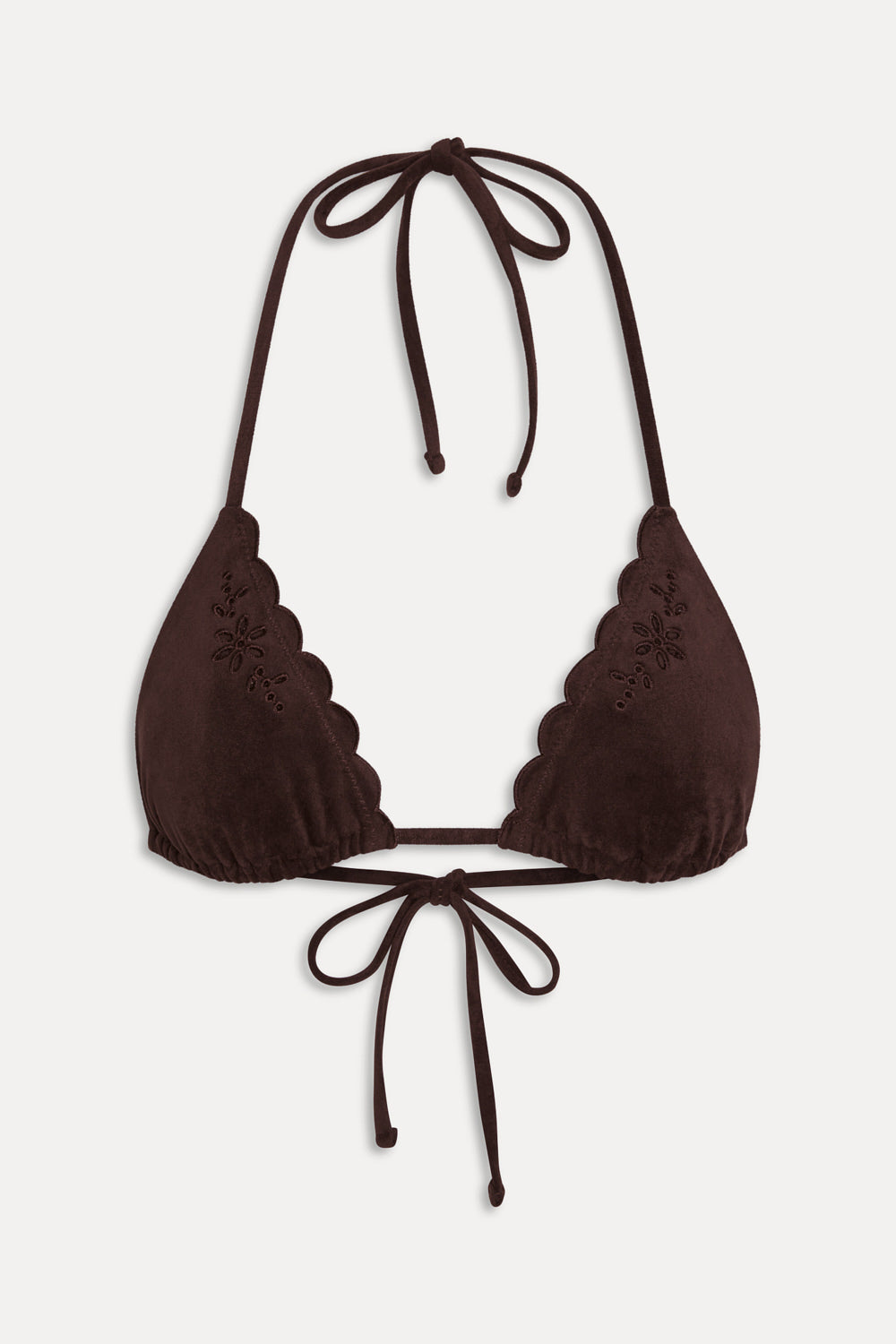 Nick Suede Triangle Bikini Top - Desert Suede - Image 3