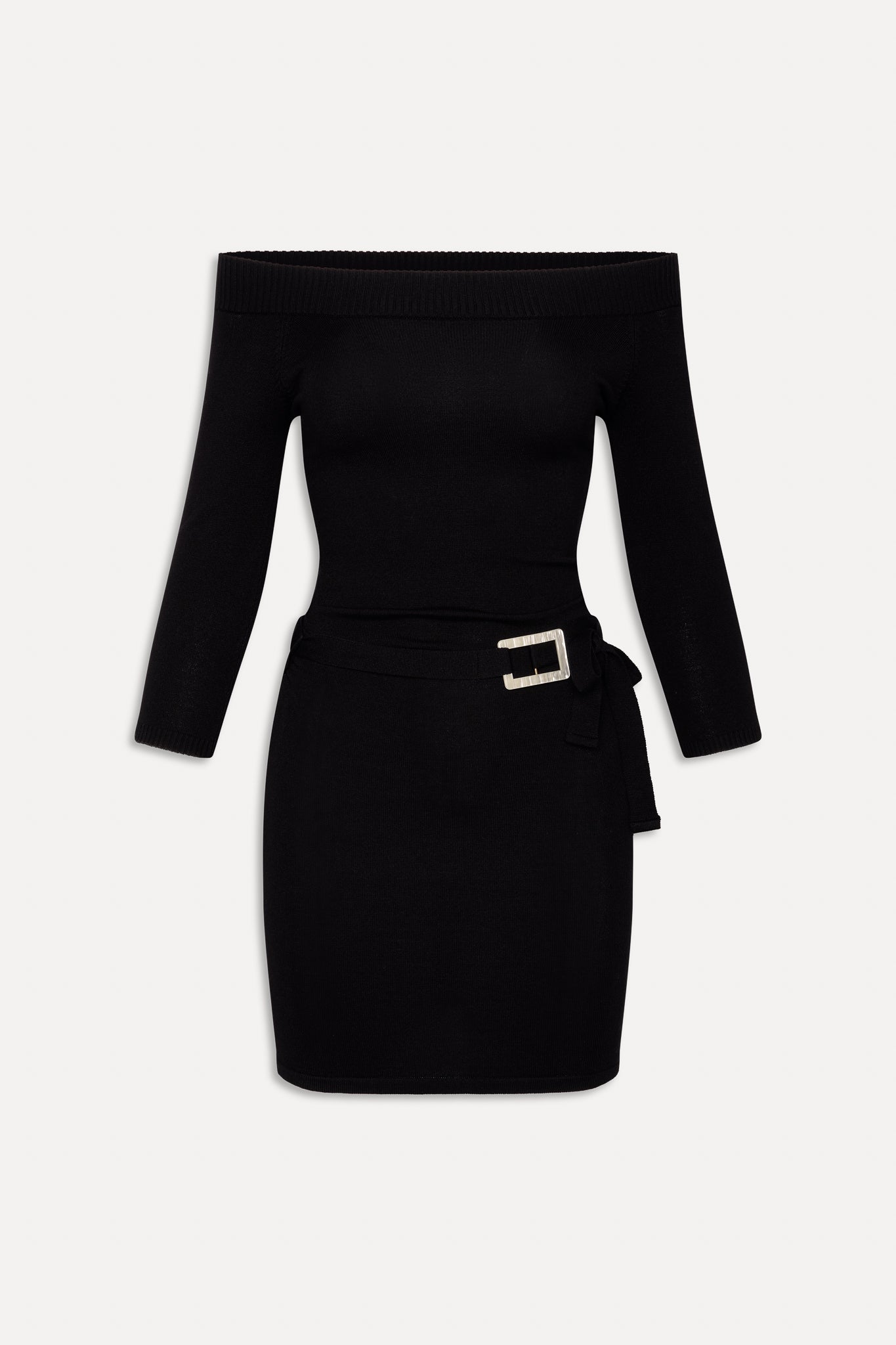 X Bella Hadid Saloon Knit Mini Dress - Black - Image 3