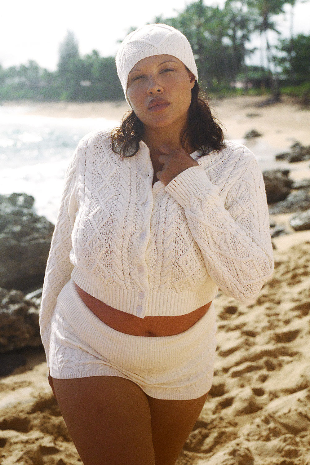 Alternative view of Marley Button Up Knit Cardigan - Honeymoon