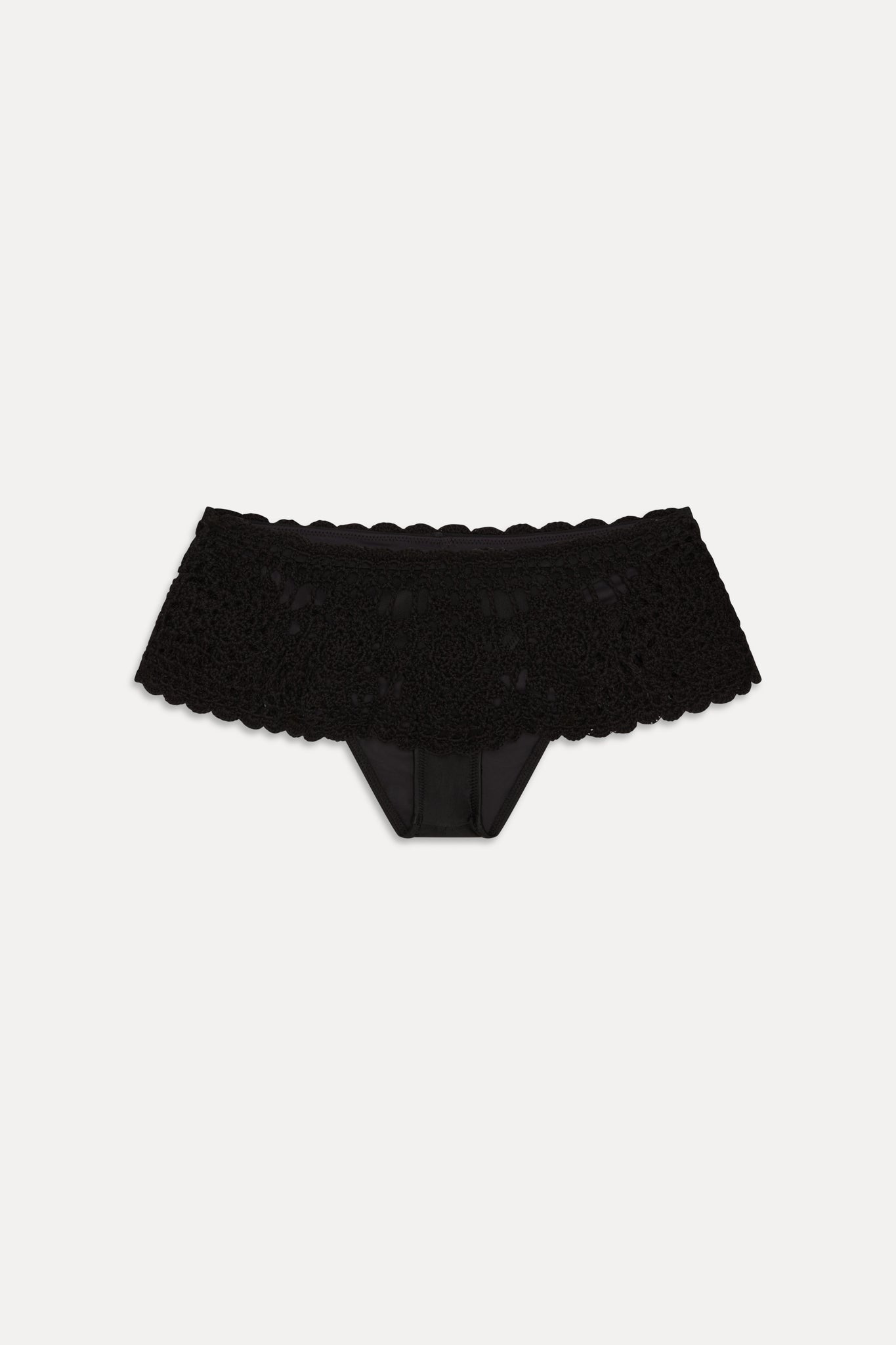 Shelly Crochet Shine Swim Skirt - Black - Image 3