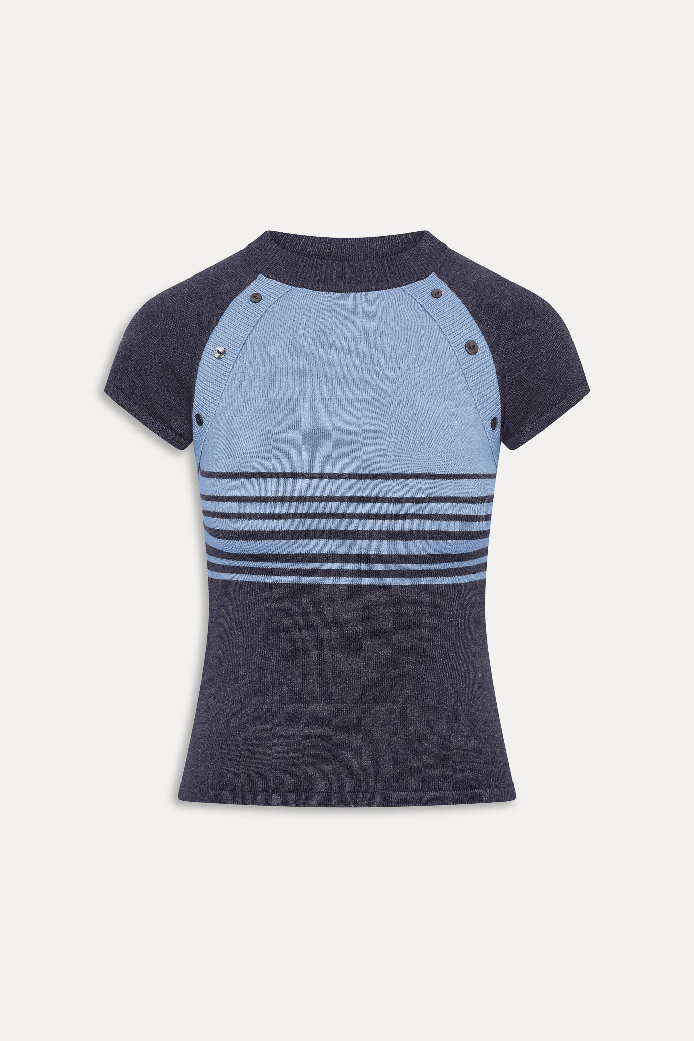Shore Knit Shirt - Stone Stripe - Image 3