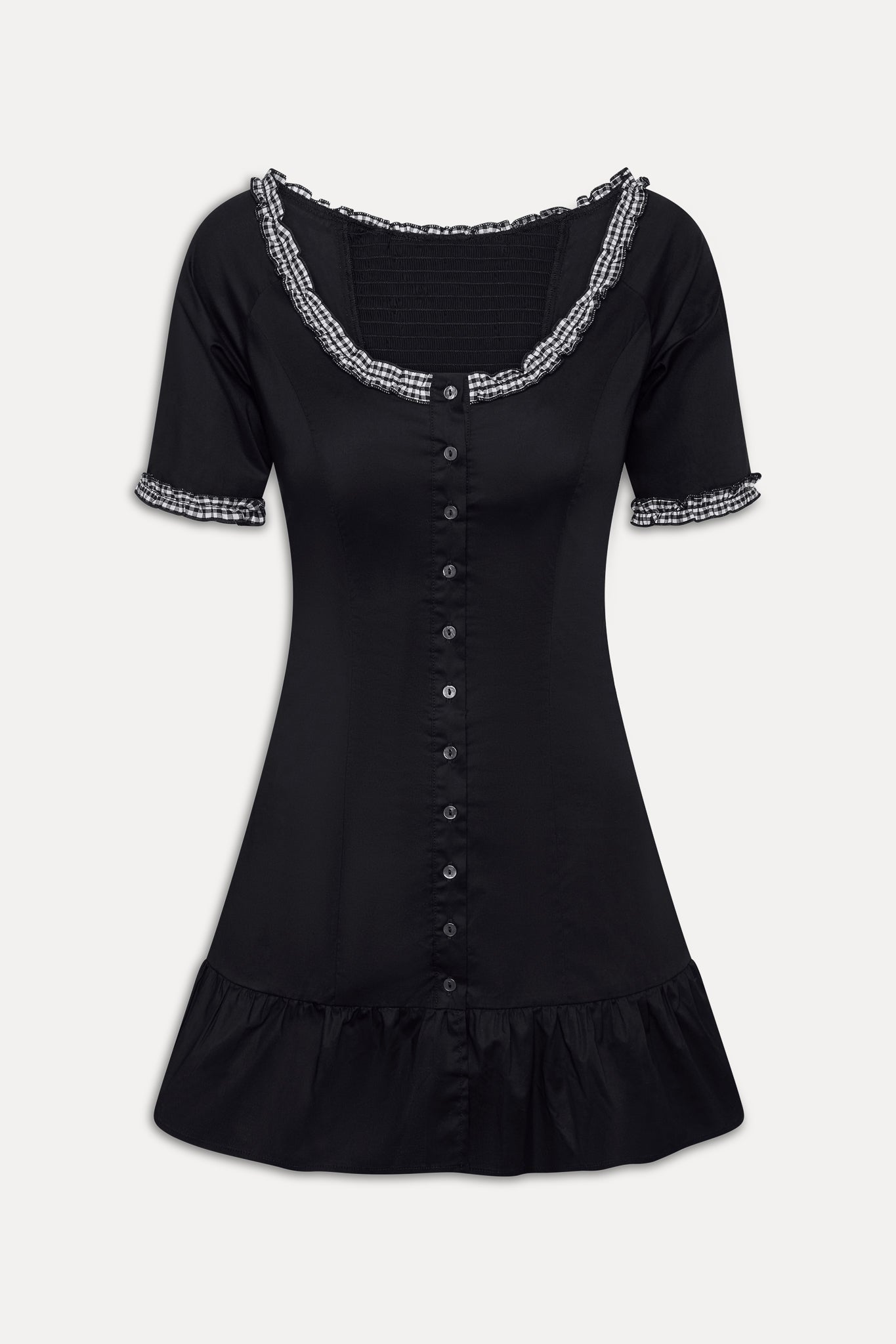 Sweet Dreams Cotton Mini Dress - Black - Image 3