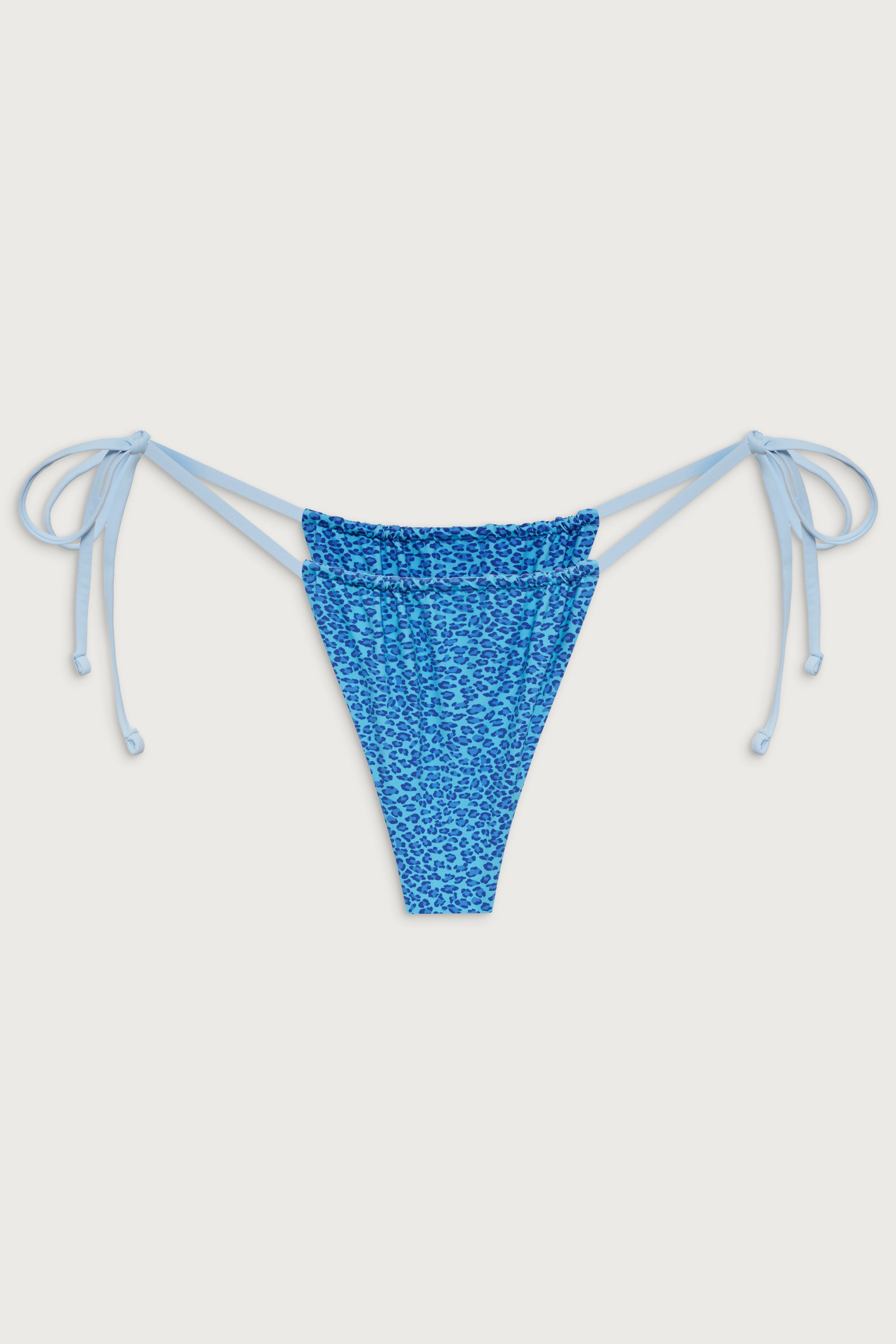 Tia Skimpy String Bikini Bottom - Cobalt Cheetah - Image 3
