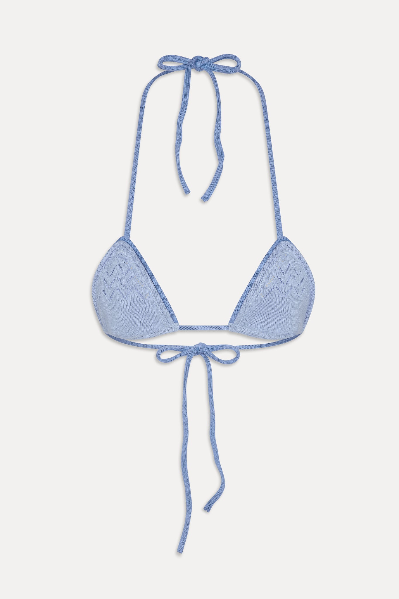 Tide Knit Triangle Bikini Top - Malibu Tide - Image 3