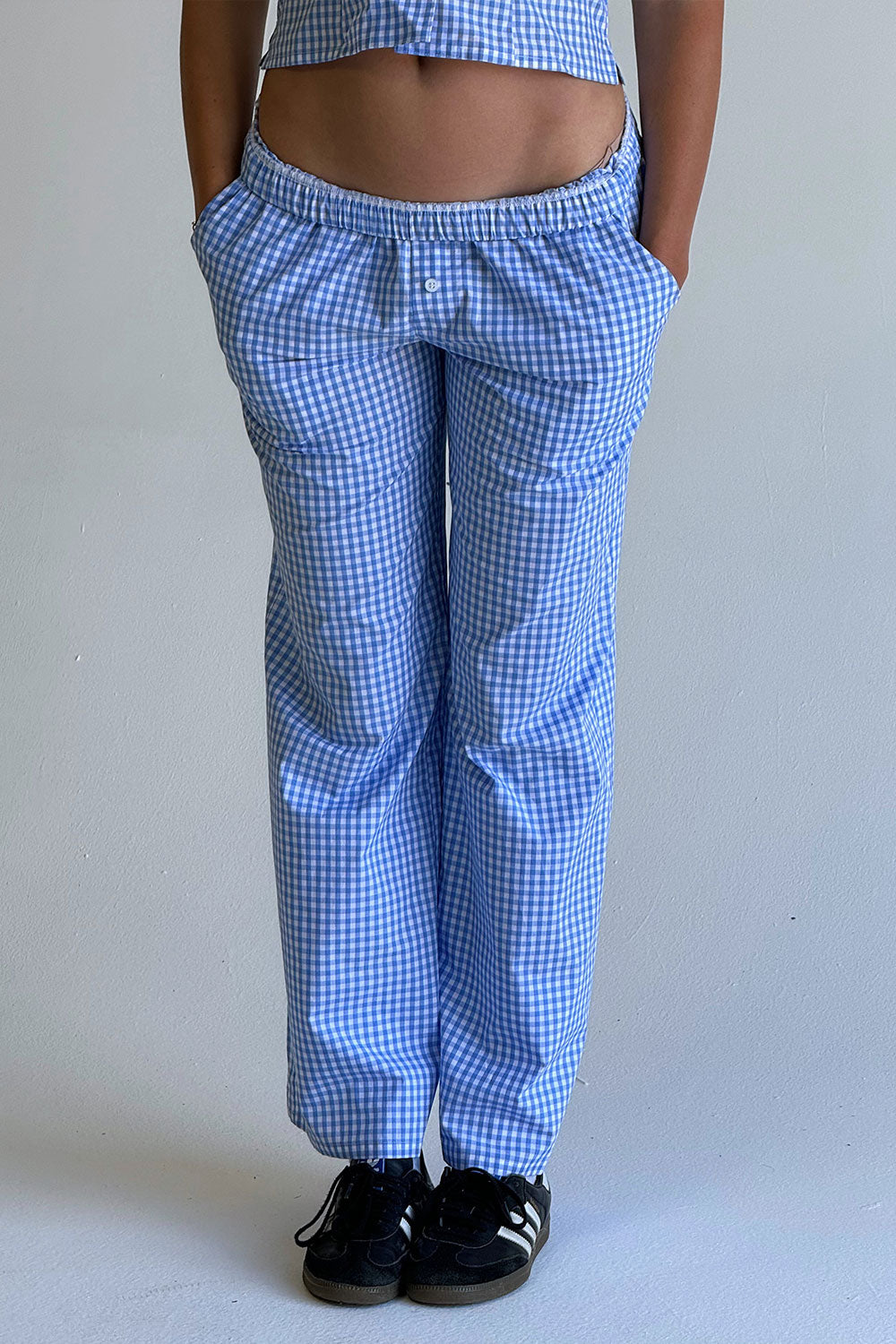 Alternative view of Raleigh Cotton Pant - Cloud Gingham